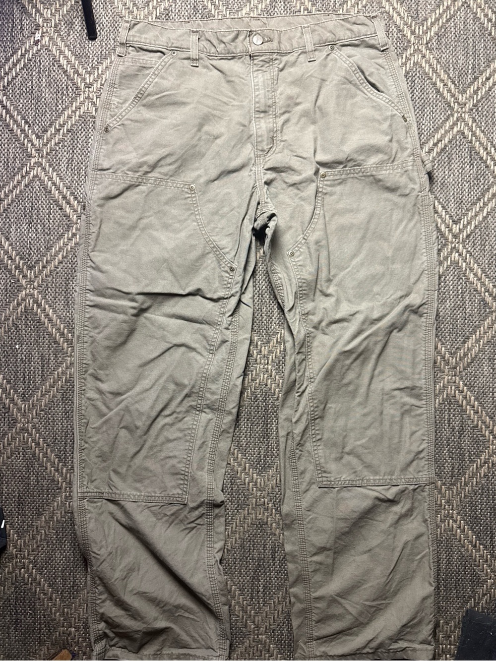 Carhartt B195 LBR Double Knee Work Pants Mens 36x30 (Fits 34x32) Lightweight